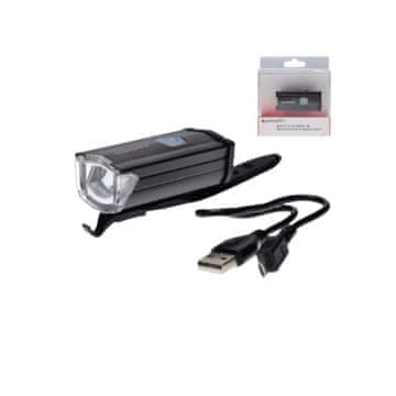 megamiska LED kolesarska svetilka sprednja USB 3W 200lm