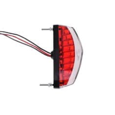 megamiska LED zadnja luč za skuter/moped z osvetlitvijo tablice