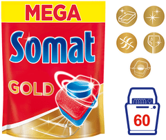 Somat tablete za pomivalni stroj Gold, 54+6 tablet