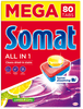 Somat All in 1 Lemon & Lime tablete za pomivalni stroj, 80 kosov