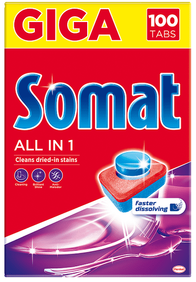 Somat tablete za pomivalni stroj All In One, 100 tablet