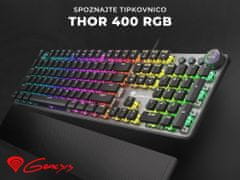 Genesis Thor 400 RGB gaming tipkovnica, Kailh Red, US - odprta embalaža