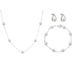 Evolution Group Komplet srebrnega nakita s popustom Pavona 21033.1, 22015.1, 23008.1 (ogrlica, zapestnica, uhani)