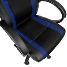 tectake Igralni stol z dirkalnim dizajnom Črna/modra