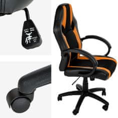 tectake Igralni stol z dirkalnim dizajnom Črna/oranžna