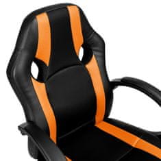 tectake Igralni stol z dirkalnim dizajnom Črna/oranžna