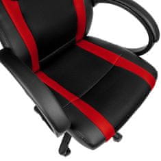 tectake Igralni stol z dirkalnim dizajnom Črna/rdeča