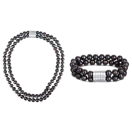 JwL Luxury Pearls Set bisernih nakit s popustom JL0599 in JL0657 (zapestnica, ogrlica)