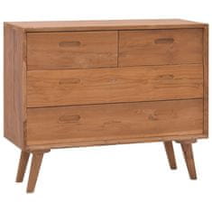 Vidaxl Predalnik 90x35x75 cm trdna tikovina