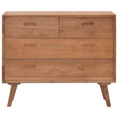 Vidaxl Predalnik 90x35x75 cm trdna tikovina