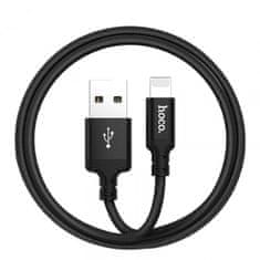Hoco Hoco podatkovni kabel X14 Lightning na USB, 1 m, 3A, črn, pleten