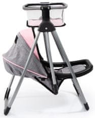 Bayer Design stol za hranjenje Trio, roza/siva