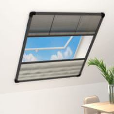 Vidaxl Plise komarnik za okna aluminij 80x100 cm s senčilom