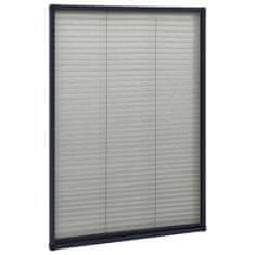 Vidaxl Plise komarnik za okna aluminij antraciten 80x120 cm