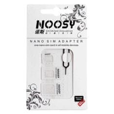 HURTEL Komplet adapterjev za nano micro SIM kartice Noosy + bel ključ