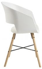 Design Scandinavia Jedilni stol Luna (SET 2 kosa), umetno usnje, bel