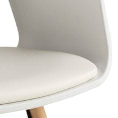 Design Scandinavia Jedilni stol Luna (SET 2 kosa), umetno usnje, bel