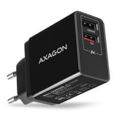 AXAGON ACU-QS24 USB-C pametni polnilec, 24 W, črn