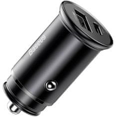 BASEUS avto polnilec USB A/C, PPC, Quick Charge 4.0, VOOC, črn (CCYS-C01)
