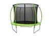 Space trampolin, z zaščitno mrežo, 366 cm, zelen