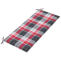 Vidaxl Zložljiva vrtna klop z blazino 118 cm bambus