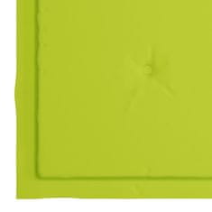 Vidaxl Blazine za vrtne stole 2 kosa svetlo zelene 40x40x4 cm blago
