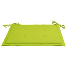 Vidaxl Blazine za vrtne stole 6 kosov svetlo zelene 40x40x4 cm oxford