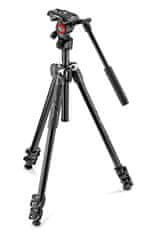 Manfrotto 290 light ALU komplet foto stojalo z video fluid glavo Befree LIVE + PIXI mini namizno stojalo (MK290LTA3-V-BDL)
