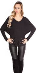 Amiatex Ženski pulover 71565, črna, UNIVERZáLNí