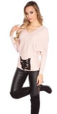 Amiatex Ženski pulover 71562, prašna roza, UNIVERZáLNí