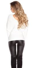 Amiatex Ženski pulover 71561, bela, UNIVERZáLNí