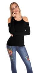 Amiatex Ženski pulover 71618, črna, UNIVERZáLNí