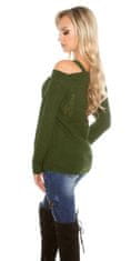 Amiatex Ženski pulover 71602, zelena, UNIVERZáLNí