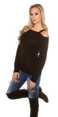 Amiatex Ženski pulover 71601, črna, UNIVERZáLNí
