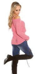 Amiatex Ženski pulover 71598, roza, UNIVERZáLNí