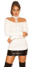 Amiatex Ženski pulover 71897, bela, UNIVERZáLNí