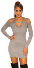 Amiatex Ženska bluza 72078, siva, UNIVERZáLNí