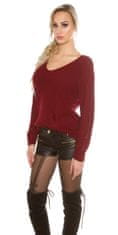 Amiatex Ženska bluza 72169, vinska, UNIVERZáLNí