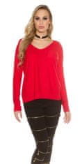 Amiatex Ženska bluza 72226, rdeča, UNIVERZáLNí