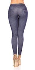 Amiatex Ženske legice 74373, modra, XL