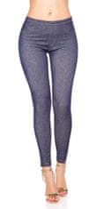 Amiatex Ženske legice 74373, modra, XL