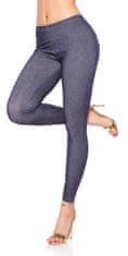 Amiatex Ženske legice 74373, modra, XL