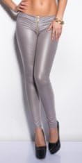 Amiatex Ženske legice 74545, siva, M/L