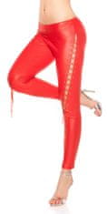 Amiatex Ženske legice 74539, rdeča, S/M
