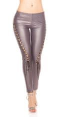 Amiatex Ženske legice 74538, siva, L/XL