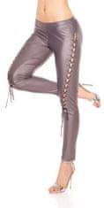 Amiatex Ženske legice 74538, siva, L/XL