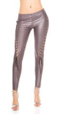 Amiatex Ženske legice 74538, siva, L/XL