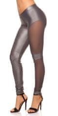 Amiatex Ženske legice 74651, siva, M/L
