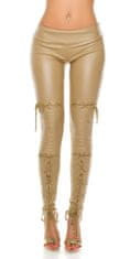 Amiatex Ženske treggings hlače 74725, bež, L