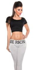 Amiatex Ženske treggings hlače 74761, bela, M